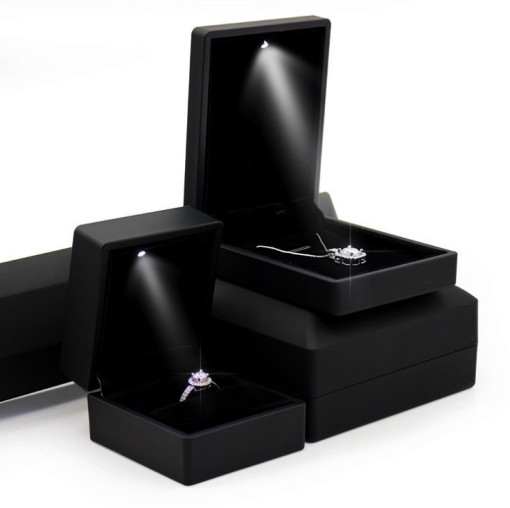 LED 조명 프로포즈 반지 커플링 귀걸이 케이스 상자 선물상자